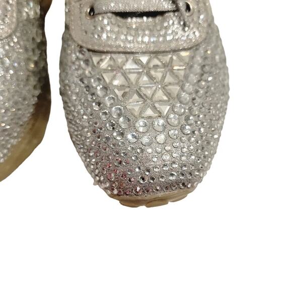 Steve Madden Corona Carissa Sneakers Crystal Rhinestones Men's Sz 11 Lace Up - Picture 5 of 10